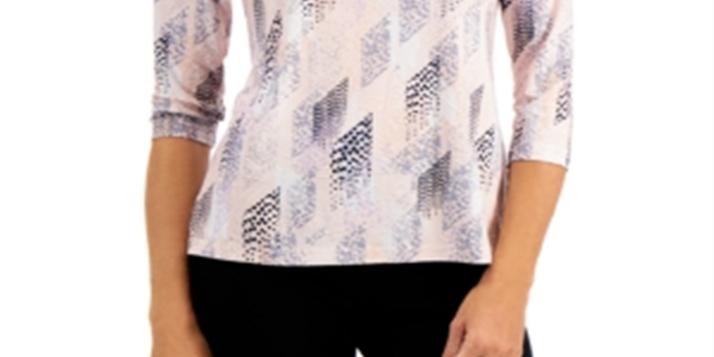 JM Collection Women's Raquel Rain Printed Jacquard T Casabella Size XXL