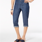 Style & Co Women's Cropped Cargo Pants  Chambray Blue Size 6