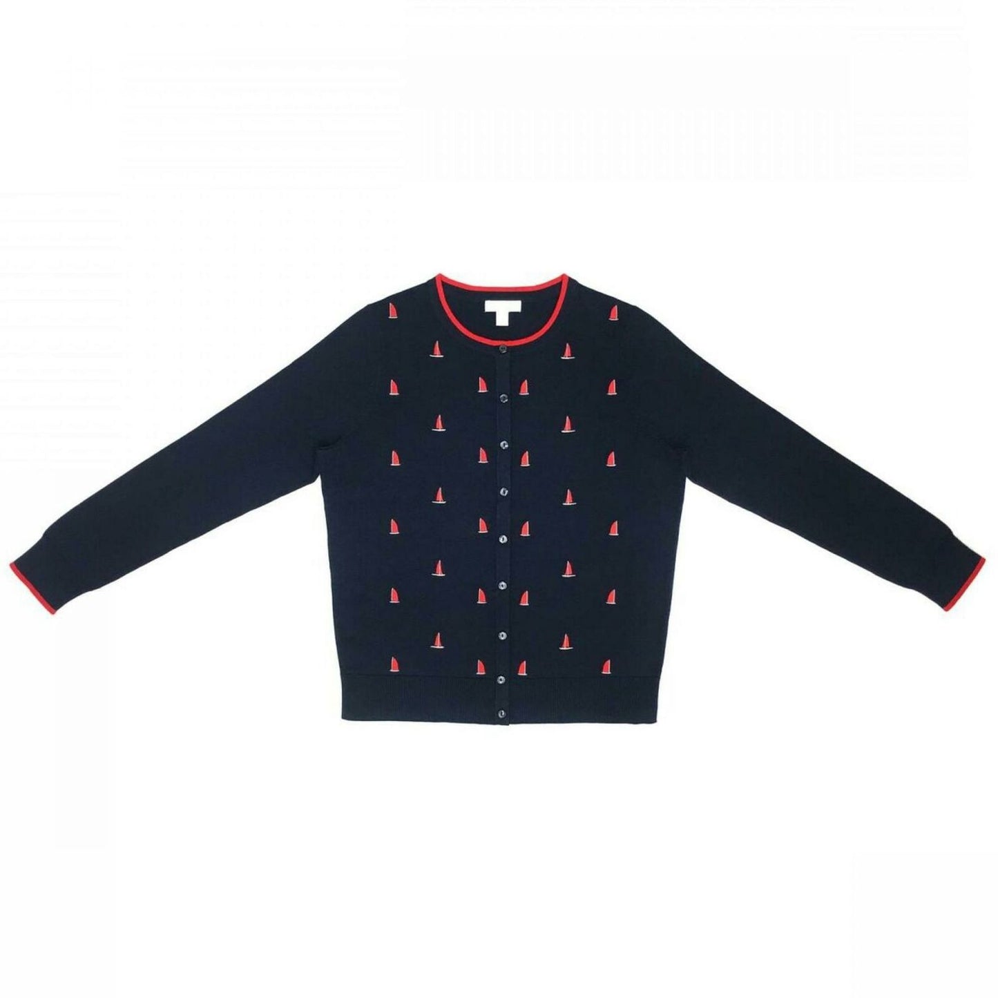 Charter Club Women's Boat Button Cardigan  Navy Size Large