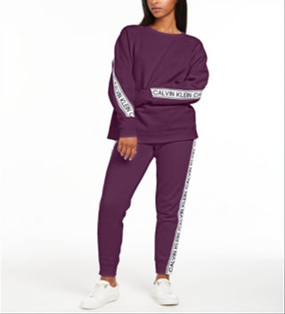 Calvin Klein Women's Performance Vintage Logo Sweatshirt Purple Size L