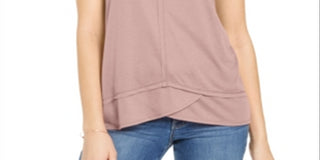 Style & Co Women's High-Low Tank Top  Pink Size 2XL