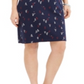 Karen Scott Women's Lace-Up Split-Neck Dress Intrepid Blue Size  S