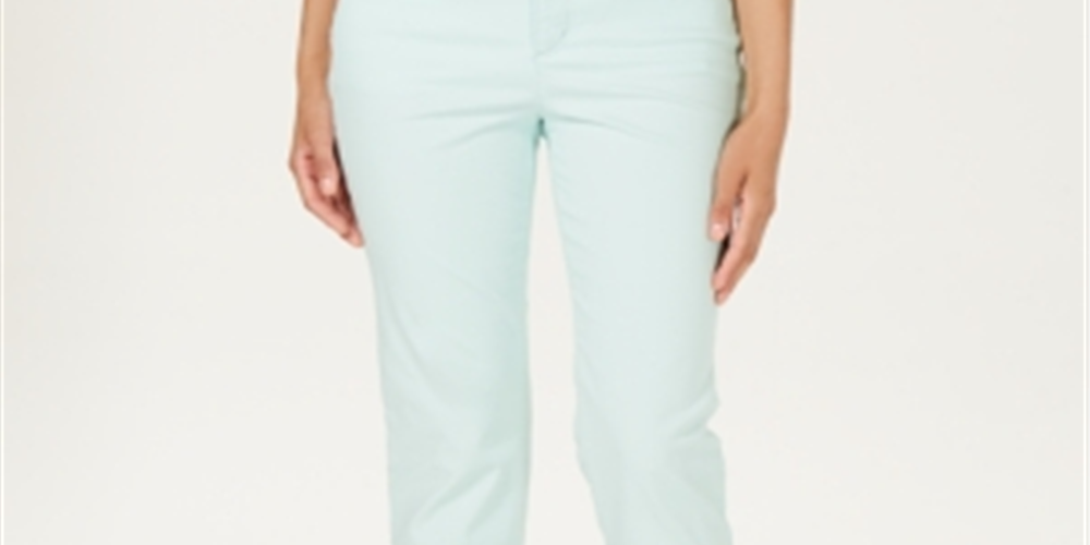 Charter Club Women's  Petite Tummy-Control Bristol Capri Jeans  Aqua Mist Size 6 P