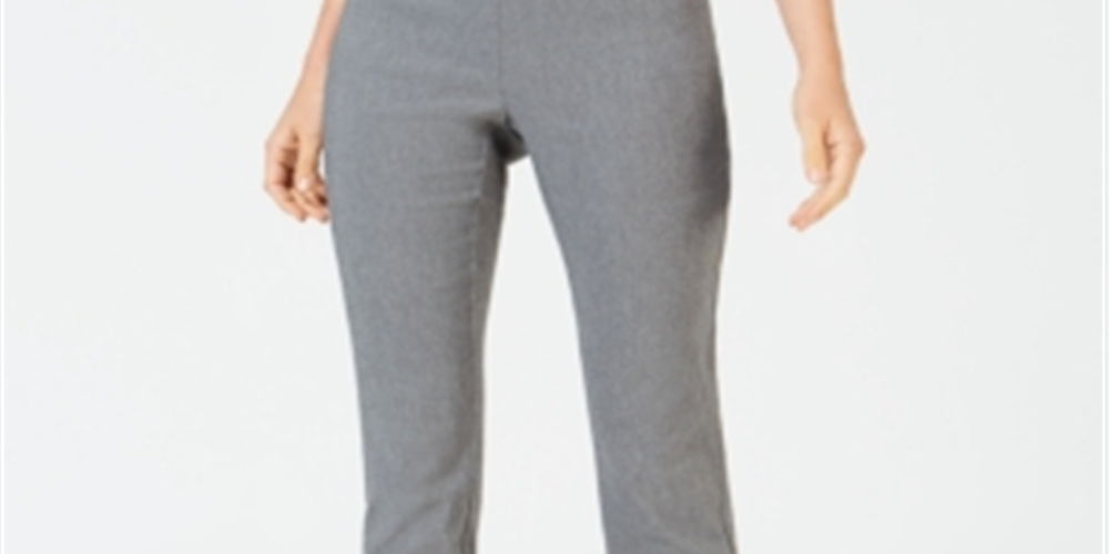 Alfani Women's Tummy Control Pull on Skinny Pants Gray Size 8PS