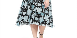 Alfani Women's Printed Shirtdress Blue Size -3X