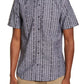 Hurley Men's Stamps Collared Cotton Button Down Shirt Gray Size Large