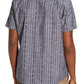 Hurley Men's Stamps Collared Cotton Button Down Shirt Gray Size Large