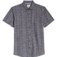 Hurley Men's Stamps Collared Cotton Button Down Shirt Gray Size Large