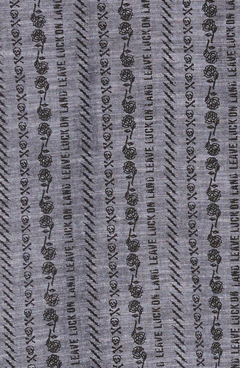 Hurley Men's Stamps Collared Cotton Button Down Shirt Gray Size Large