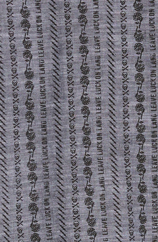 Hurley Men's Stamps Collared Cotton Button Down Shirt Gray Size Large