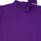 Charter Club Women's Short Sleeve Bow Neck Blouse Purple Size Small