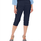 Karen Scott Women's Comfort Waist Capri Pants Blue Size 10 Petite
