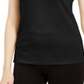 Bar III Women's Textured Scoop Neck Top Black Size Small