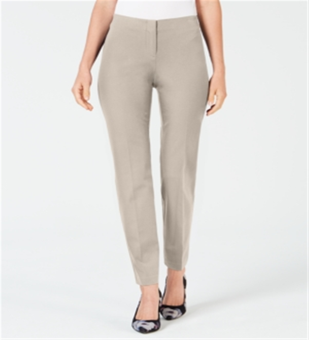 Alfani Women's Bi Stretch Hollywood Skinny Pants Beige Size 12 Petite