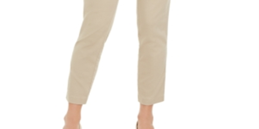 Charter Club Women's Chelsea Stretch Twill C Sedona Beige Size 16 Petite