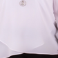 NY Collection Women's Plus Crossover Hem Shirre Top White Size 2X