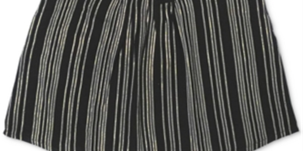 Style & Co Women's Smocked Ruffle Sleeve Top Black Medium