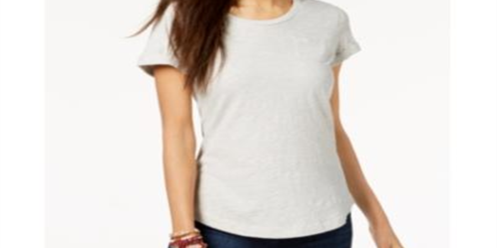 Style & Co Women's Cuffed Sleeve Cotton T-Shirt Size XX-Large