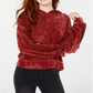 Gypsies and Moondust Women's Chenille Long Sleeves Hoodie Red Size X-Lage