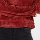 Gypsies and Moondust Women's Chenille Long Sleeves Hoodie Red Size X-Lage