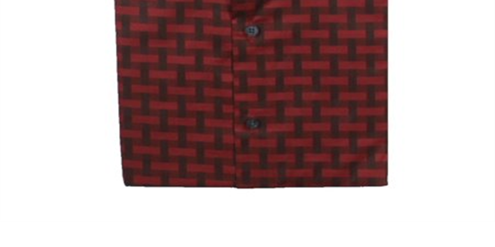 Alfani Men's Printed Athletic Fit Button Down Shirt Red Size M