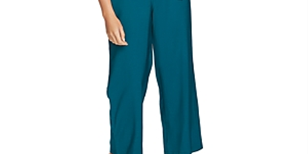 1.STATE Women's  Sleeveless V Neck Wrap Cropped Jumpsuit Green Size 8