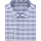Kenneth Cole Reaction Men's Slim Fit Performance Stretch Check Dress Shirt Blue Size 32-33
