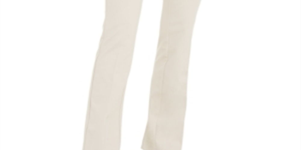 Alfani Women's Hardware Waist Trouser Pants Beige Size 8