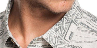 Quiksilver Men's Waterman Vaianae Bay Short Sleeve Shirt  Gray Size XL