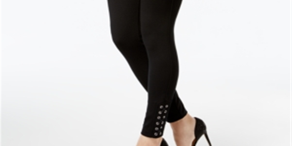 Inc International Concepts Women's Petite Lace-up Detail Leggings Black Size 6 P