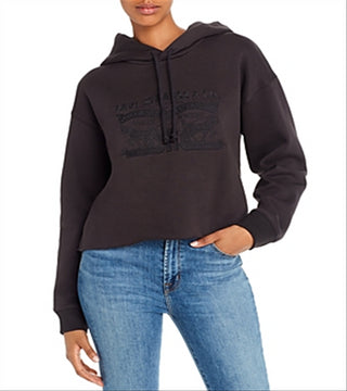 Levi's Two Horse Raw Cut Hem Hoodie Brown Size S