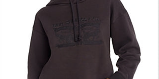 Levi's Two Horse Raw Cut Hem Hoodie Brown Size S