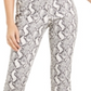 Inc International Concepts Women's Essential Snake-Print Skinny Jeans Gray Size 8