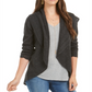 Style & Co Women's Pointelle Shawl Collar Cardigan Black Size Petite XL