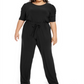 NY Collection Women's Plus Size Tie-Fr Black 1X