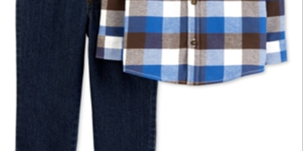 Carter's Boy's 2 pc Pant Set Baby Blue Size  12 Months