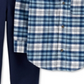 Carter's Infant Boy's Cotton Hooded Flannel Shirt and Set 2 Piece Set Jogger Pants Blue Size 9 Months