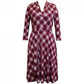 Charter Club Women's Plaid V Neck Dress Red Size Medium