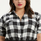 Levi's Women's Plus Hi Low Plaid Blouse Black Size 3X