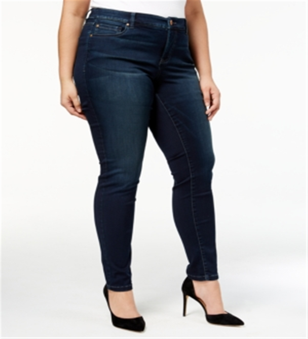 Inc International Concepts Women's Plus Size Beyond Stretch Skinny Cosmos Wash Blue 18W
