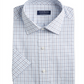 Club Room Men's Shirt Button Down Plaid Printed Blue Size 18 S/S