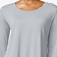JM Collection Women's 3/4 Sleeve Top Gray Size XX-Large