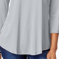 JM Collection Women's 3/4 Sleeve Top Gray Size XX-Large