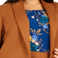 Calvin Klein Women's Plus Notched Lapel Long Blazer Brown Size 14W