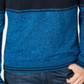 Michael Kors Men's Striped Quarter-Zip Sweater Blue Size S