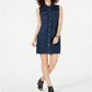 Style & Co Women's Denim Shirtdress Blue Size 16