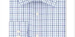 Eagle Men's Regular-Fit Check Dress Shirt Blue Size 15X32-33