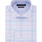 Tommy Hilfiger Men's Flex Stretch Moisture-Wicking Non-Iron Check Dress Shirt Blue Size 17.5X32-33