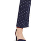 Charter Club Women's Polka Dot Printed Lexington Straight Leg Jeans Blue Size 4 Petite