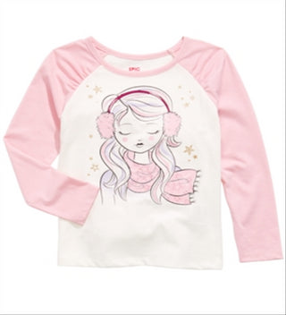 Epic Threads Little Girl's Winter Weather T-Shirt White Size 6